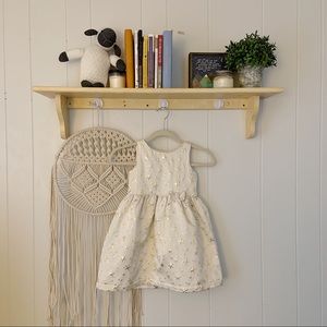 BABY GAP cream and gold dress with stars